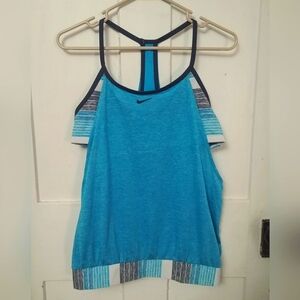 Nike Women's Blue Gray Sports Bra Tank Top Size XL (E)